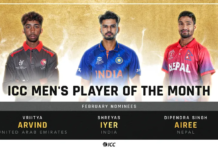 ICC Player of the Month nominations for February announced