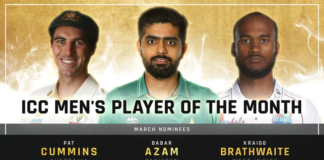 ICC Player of the Month Nominations for March announced
