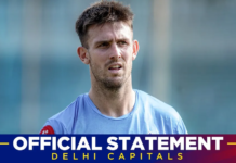 Official Statement from Delhi Capitals on Mitchell Marsh
