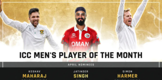 ICC Player of the Month Nominees for April announced