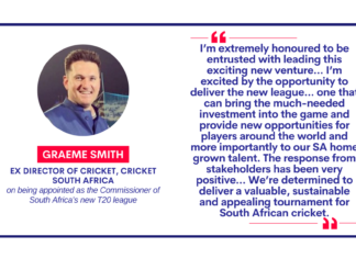 Graeme Smith, Ex Director of Cricket, Cricket South Africa on being appointed as the Commissioner of South Africa’s new T20 league