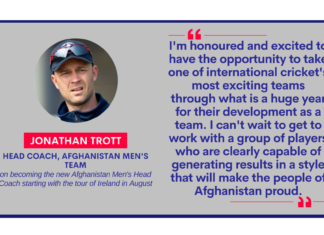 Jonathan Trott, Head Coach, Afghanistan Men's Team on becoming the new Afghanistan Men's Head Coach starting with the tour of Ireland in August