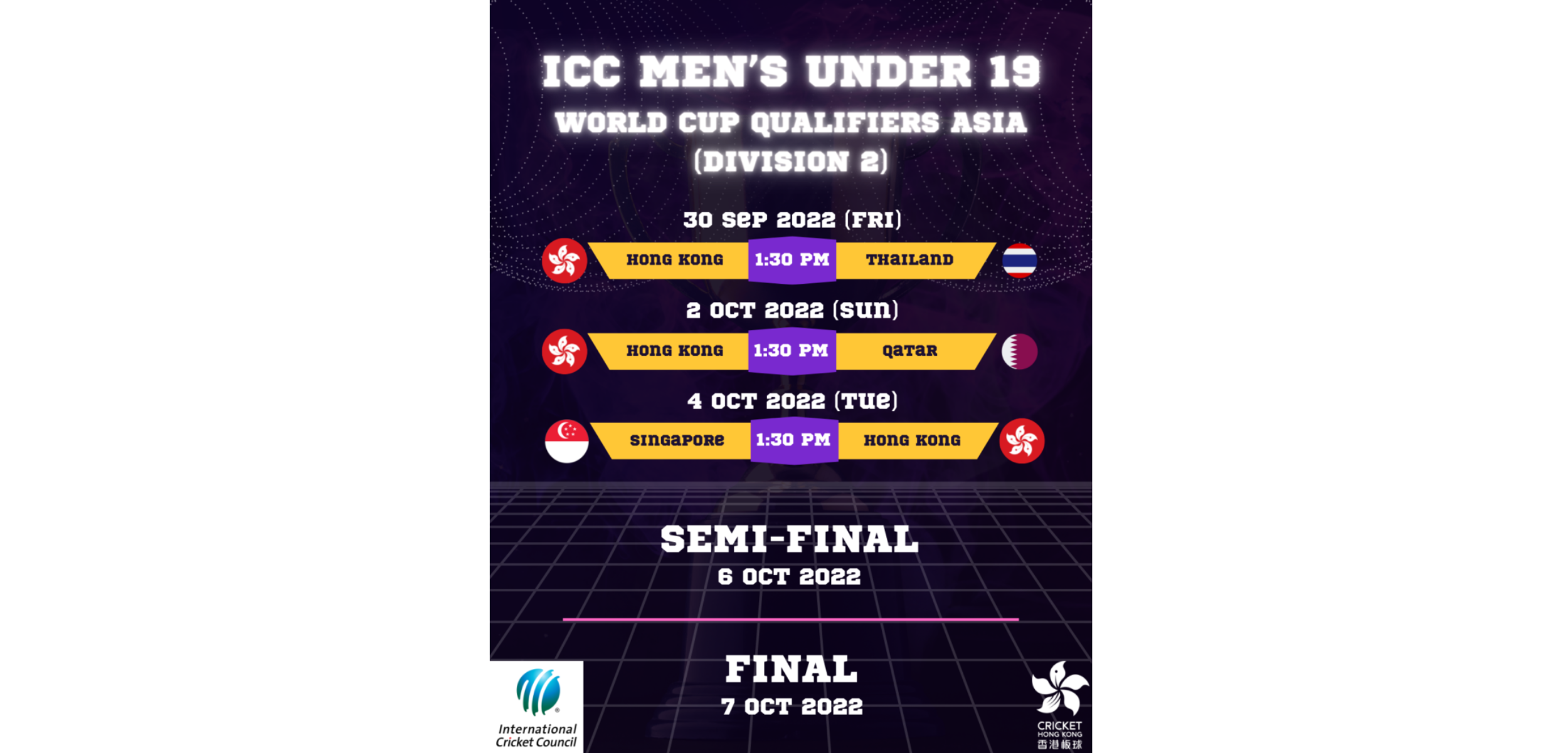 CHK ICC Men’s Under 19 World Cup Qualifiers Asia Division 2 cricexec