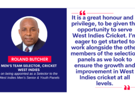 Roland Butcher, Men’s Team Selector, Cricket West Indies on December 24, 2022