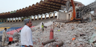 Chairman PCB visits Gaddafi Stadium to review upgradation work