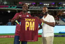 CWI president makes a special presentation to the prime minister of Trinidad & Tobago