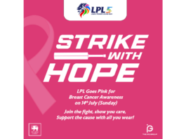 Sri Lanka Cricket will donate funds to help raise cancer awareness