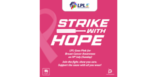 Sri Lanka Cricket will donate funds to help raise cancer awareness