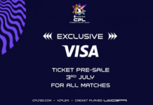 Visa pre-sale for CPL tickets live on 3rd July