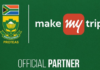 Cricket South Africa Logo and Make My Trip logo