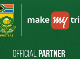 Cricket South Africa Logo and Make My Trip logo