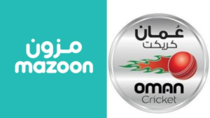 Mazoon Dairy and Oman Cricket Logos