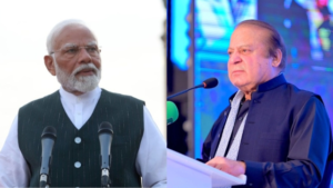 Photos of Narendra Modi and Nawaz Shariff