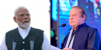 Photos of Narendra Modi and Nawaz Shariff