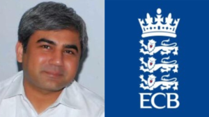 Mohsin Naqvi and ECB Logo