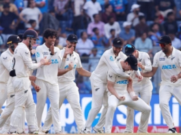 NZC Test team celebrating series win over India