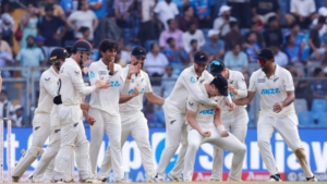 NZC Test team celebrating series win over India