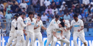 NZC Test team celebrating series win over India