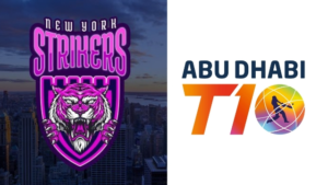 Logos of New York Strikers and Abu Dhabi T10