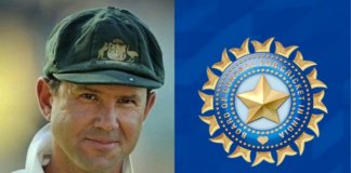 Ricky Pontings Twitter Photo and BCCI Logo