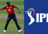 Jofra Archer and IPL Logo