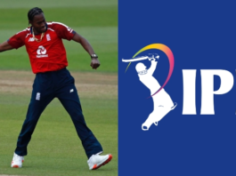 Jofra Archer and IPL Logo