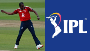 Jofra Archer and IPL Logo