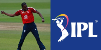 Jofra Archer and IPL Logo