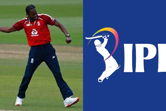 Jofra Archer and IPL Logo