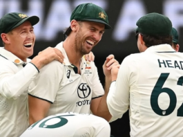 Team Australia at the Gabba Test