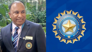 Devajit Lon Saikia and BCCI Logo