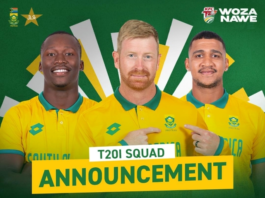 Cricket South Africa T20 Squad against Pakistan