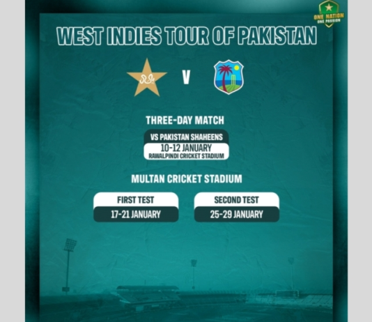 West Indies tour to Pakistan