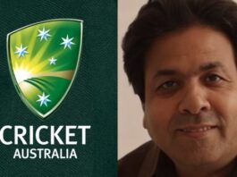 Rajeev Shukla, Cricket Australia Logo