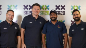 SA20 League Commissoner Graeme Smith with Mark Boucher and Dinesh Karthik