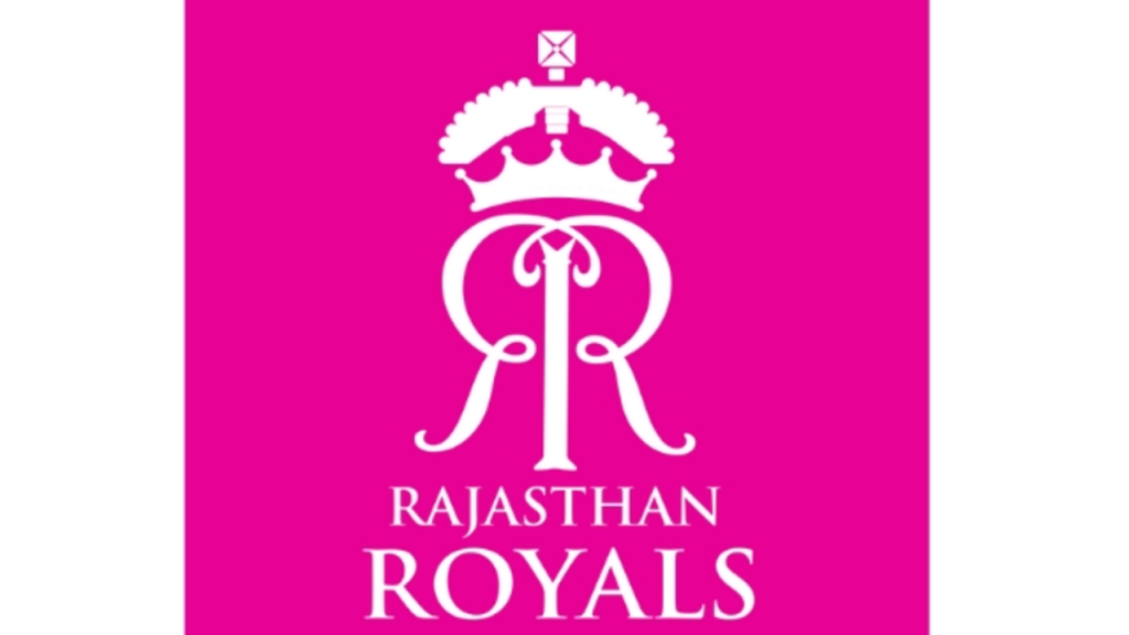 Official logo of Rajasthan Royals, the Indian Premier League (IPL) franchise, featuring a stylized crown and initials on a pink background.